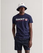 Retro Shield T-Shirt - Classic Blue